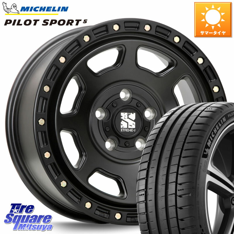 MLJ XJ07 XTREME-J BK ホイール 18インチ 18 X 8.0J +40 5穴 114.3 ミシュラン PILOT SPORT5 パイロットスポーツ5 (89Y) XL 正規 215/40R18 286,540円