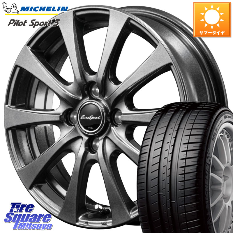 MANARAY MID EuroSpeed G10 在庫● ホイール 15インチ 15 X 5.5J +43 4穴 100 ミシュラン PILOT SPORT3 パイロットスポーツ3 86V XL DT 正規 195/50R15