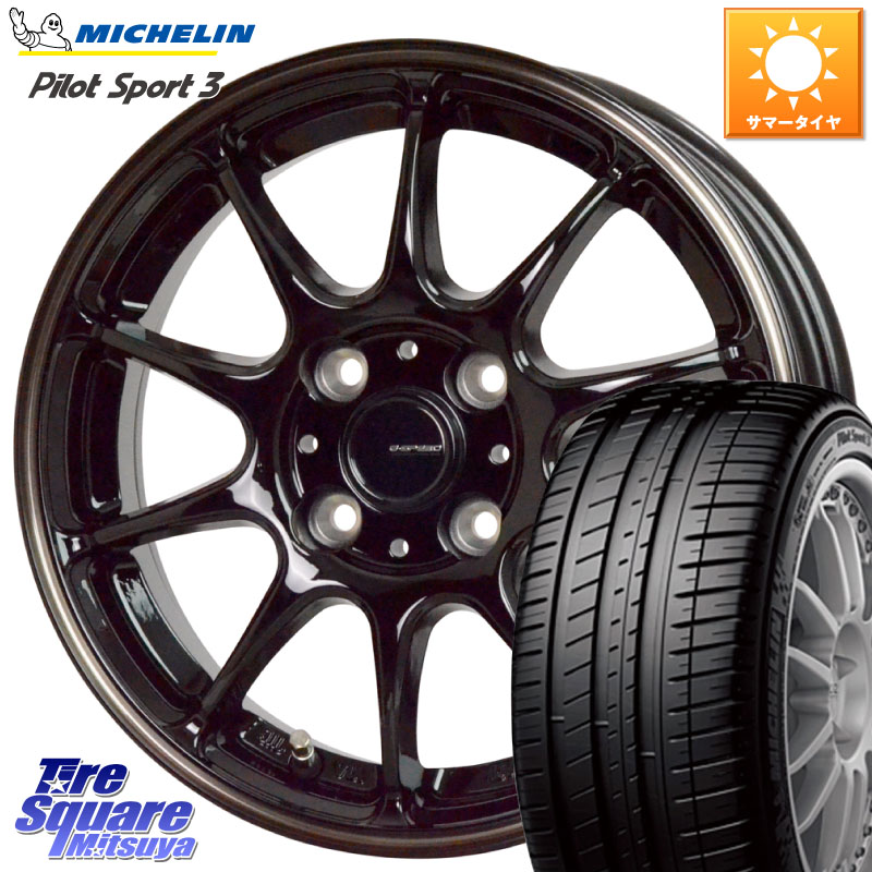 HotStuff G・SPEED P-07 ジー・スピード ホイール 15インチ 15 X 5.5J +50 4穴 100 ミシュラン PILOT SPORT3 パイロットスポーツ3 86V XL DT 正規 185/55R15 K13マーチ