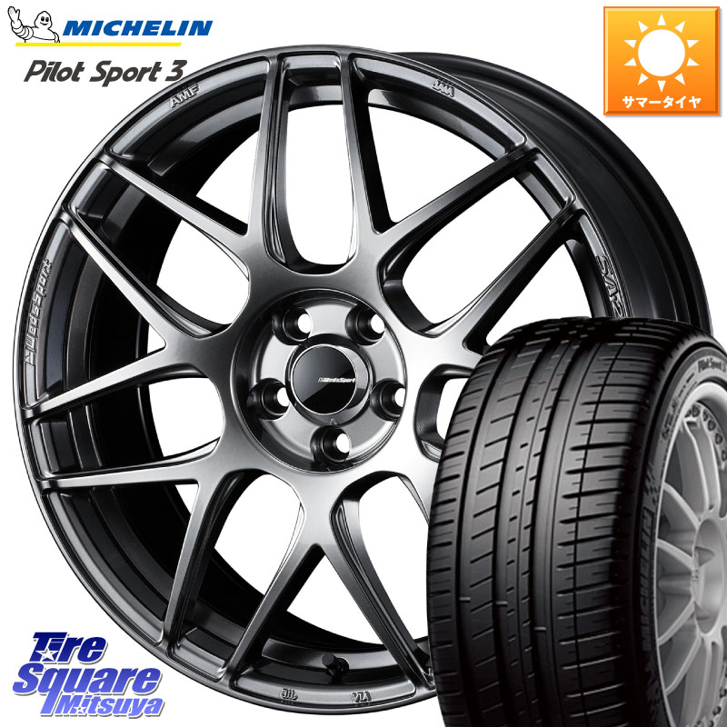 WEDS 74223 SA-27R PSB ウェッズ スポーツ ホイール 18インチ 18 X 9.5J(EVO10 CZ4A) +38 5穴 114.3 ミシュラン PILOT SPORT3 パイロットスポーツ3 97Y XL AO 正規 245/40R18 CZ4Aランエボ10ブレンボキャリパー対応