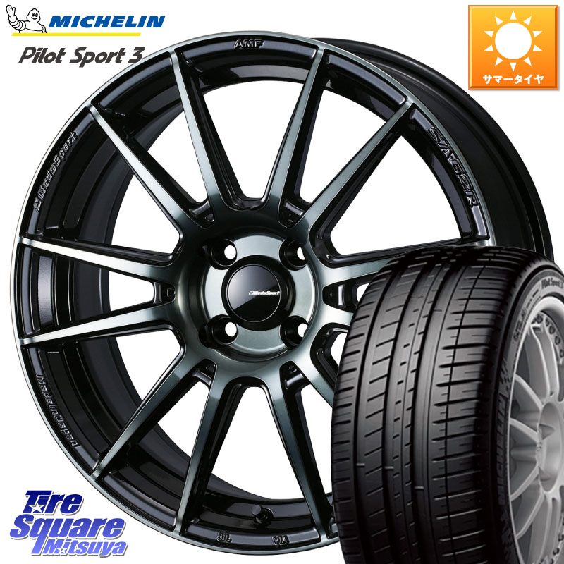 WEDS WedsSport SA-62R ホイール 15インチ 15 X 6.0J +48 4穴 100 ミシュラン PILOT SPORT3 パイロットスポーツ3 89V XL DT 正規 195/55R15