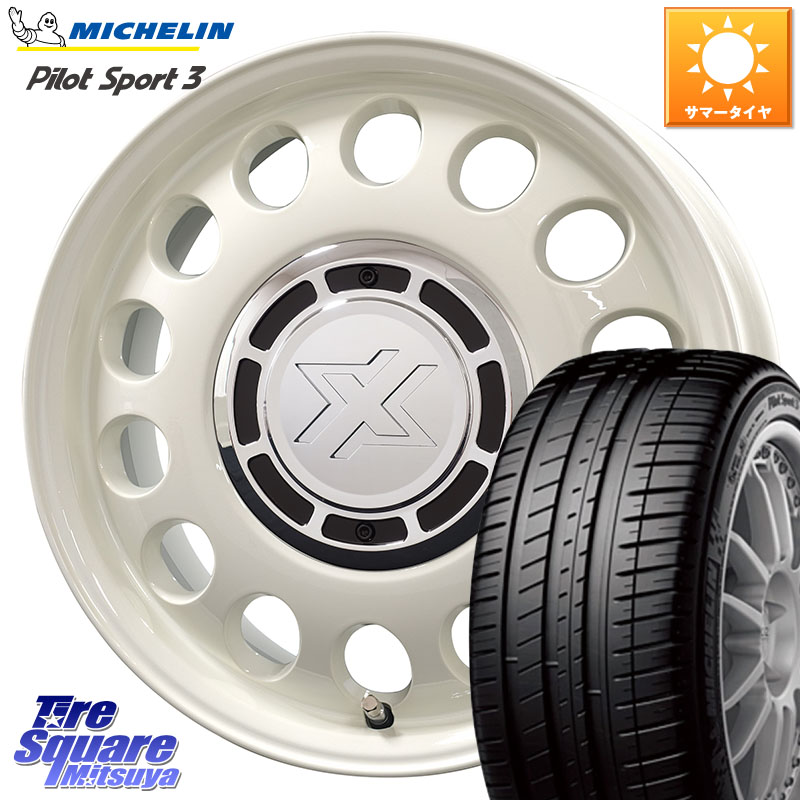ミシュラン PILOT SPORT3 パイロットスポーツ3 89V XL DT 正規 195/55R15コスミック クロスブラッド STEELE ホイール 15インチ 15X6.0J 42 4穴 100 モビリオ/モビリオスパイク｜タイヤスクエアミツヤ