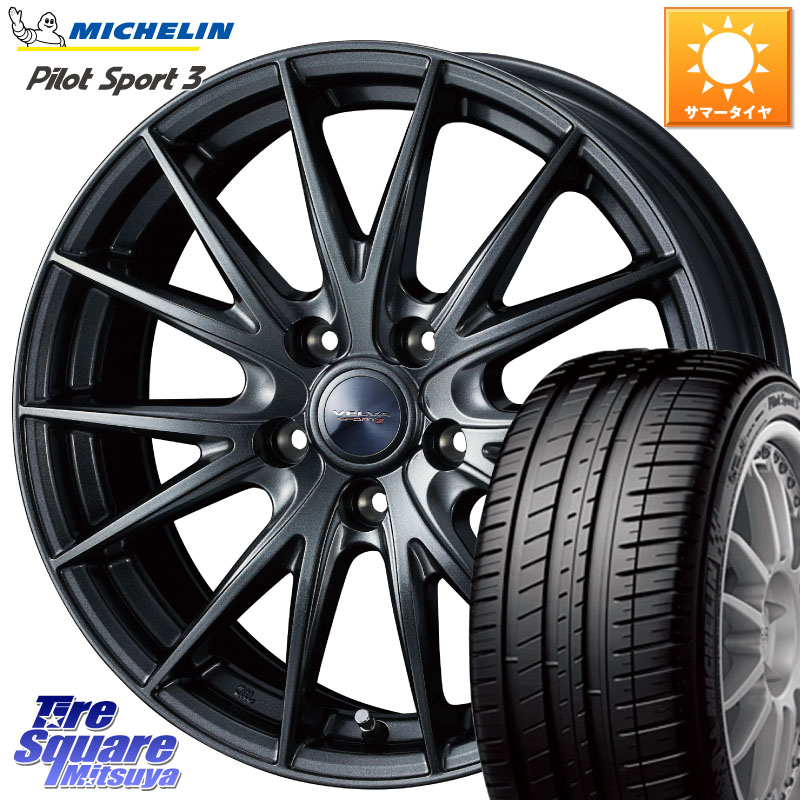 WEDS ウェッズ ヴェルヴァ スポルト2 ホイール 18インチ 18 X 8.0J(EVO10 CZ4A) +35 5穴 114.3 ミシュラン PILOT SPORT3 パイロットスポーツ3 97Y XL AO 正規 245/40R18 CZ4Aランエボ10ブレンボキャリパー対応