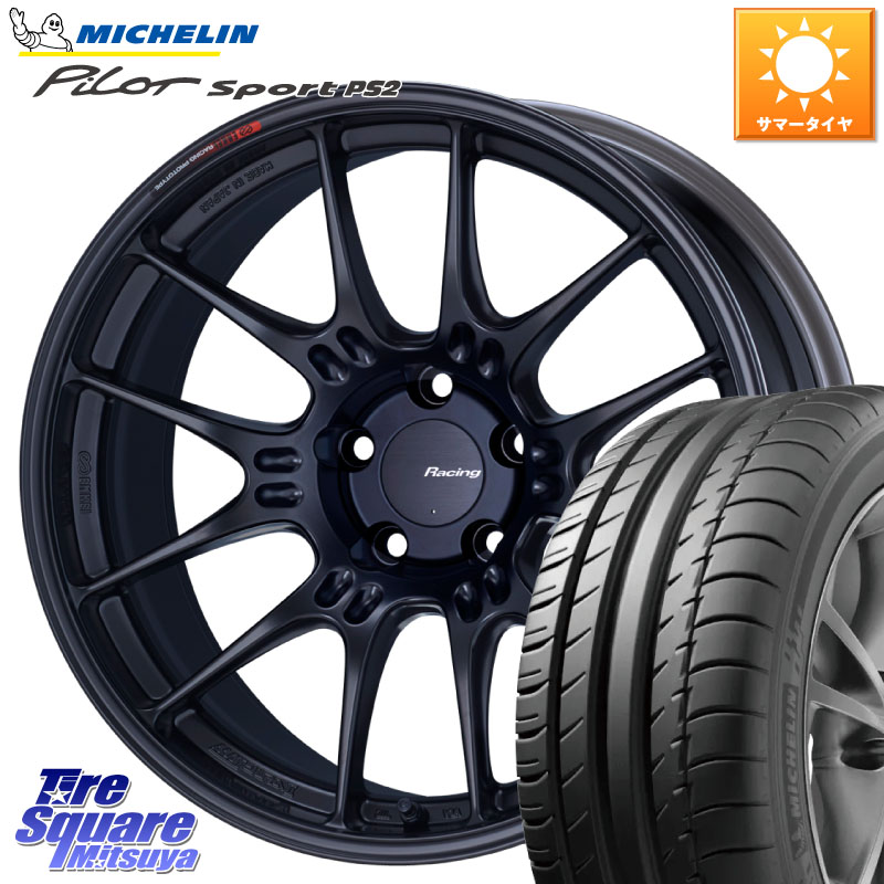 ミシュラン PILOT SPORT PS2 (97Y) XL N3 正規 265/35R18ENKEI エンケイ RACING GTC02 BK ホイール 18インチ 18X9.5J(FK) 45 5穴 120 FK8シビックTypeR要ローダウン|タイヤスクエアミツヤ