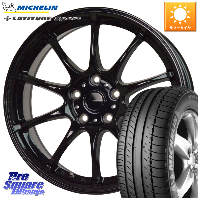 HotStuff G.SPEED G-07 ホイール 18インチ ジースピード 18 X 7.5J +38 5穴 114.3 ミシュラン LATITUDE SPORT 109Y XL N1 正規 255/55R18 アウトランダーPHEV