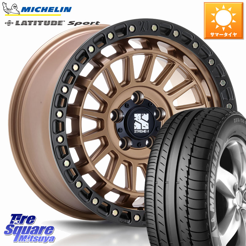 MLJ XJ08 XTREME-J ホイール 18インチ 18 X 8.0J +40 5穴 114.3 ミシュラン LATITUDE SPORT 109Y XL N1 正規 255/55R18 アウトランダーPHEV