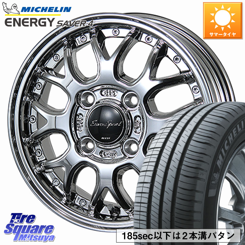 BLEST EuroSport Type815 軽自動車専用 ホイール 14インチ 14 X 4.5J +45 4穴 100 ミシュラン ENERGY SAVER4 在庫● エナジーセイバー4 79H XL 4本単位 155/65R14 N-BOX デリカミニ2WD タント スペーシア サクラ ハイゼット アゲトラCustom車用※軽自動車専用ホイール※