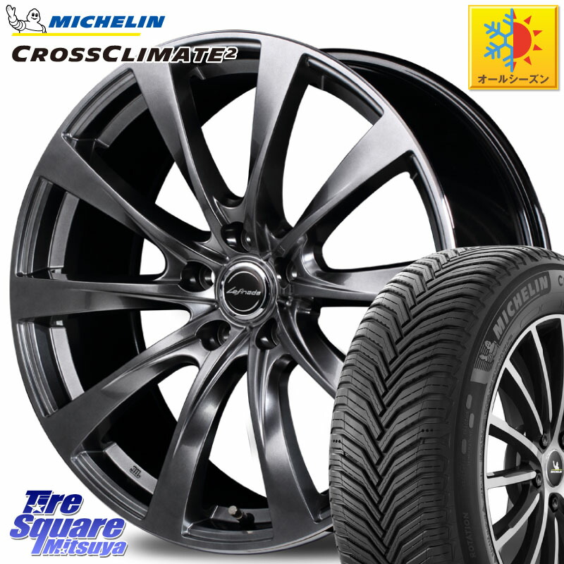 ミシュラン CROSSCLIMATE2 クロスクライメイト2 オールシーズンタイヤ 96Y XL 正規 235/40R19 MANARAY MID Lefinada MOTION2 M14球面座ボルト専用 ホイール 19インチ 19 X 8.0J(M14B) +45 5穴 114.3 レクサスIS 30系後期