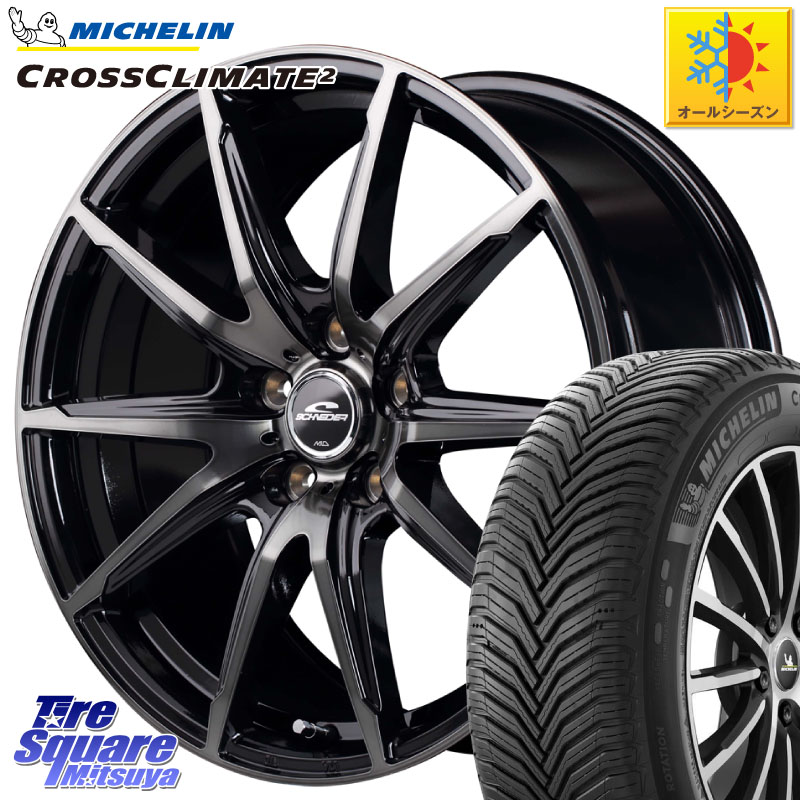 ミシュラン CROSSCLIMATE2 クロスクライメイト2 オールシーズンタイヤ 101Y XL 正規 225/55R17 MANARAY MID SCHNEIDER シュナイダー DR-02 17インチ 17 X 7.0J +38 5穴 114.3 10系アルファード