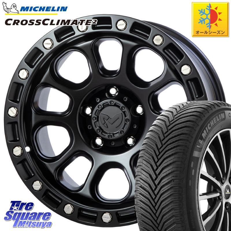 ミシュラン CROSSCLIMATE2 クロスクライメイト2 オールシーズンタイヤ 97W XL 正規 215/55R16 MKW M204 ブラックキャット 16インチ 16 X 7.0J +35 5穴 114.3