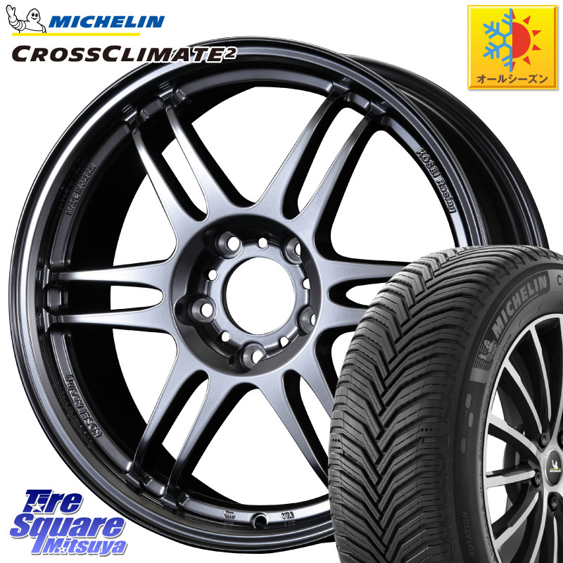 ミシュラン CROSSCLIMATE2 クロスクライメイト2 オールシーズンタイヤ 100V XL 正規 215/60R17KOSEI 軽量 K-1 Racing.REV K1 レーシング ドット レヴ 17X7.0J 42 5穴 114.3 カローラクロス CX-30 MX-30 20系アルファード エクストレイル X-TRAIL 日産 ヴェルファイア U|タイヤスクエアミツヤ