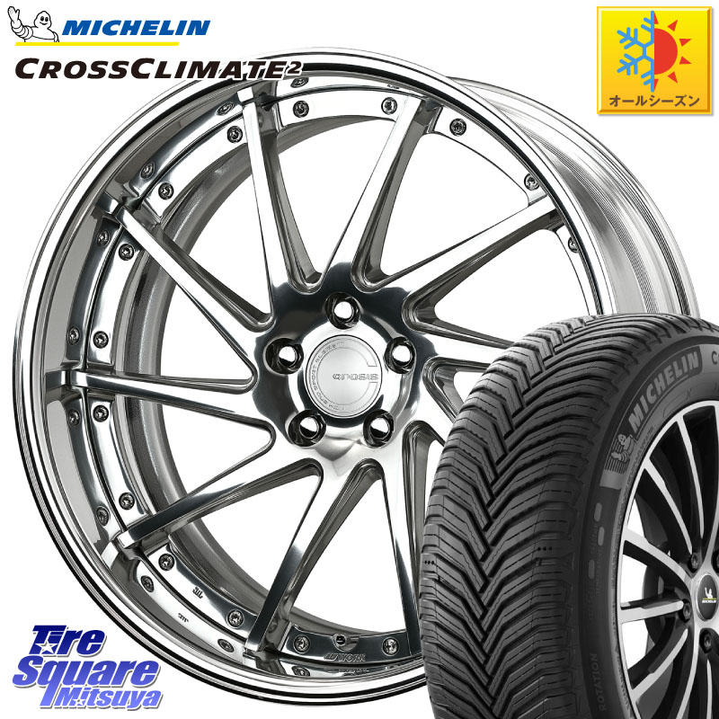 ミシュラン CROSSCLIMATE2 クロスクライメイト2 オールシーズンタイヤ 96H XL VOL 正規 235/40R19 WORK GNOSIS CVS O Disk 19インチ 2ピース 19 X 8.5J +50 5穴 114.3 ヤリスクロス CY2アコード 70系カムリ