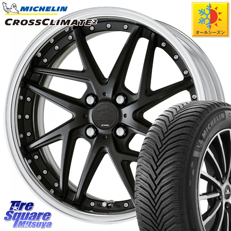 ミシュラン CROSSCLIMATE2 クロスクライメイト2 オールシーズンタイヤ 83H 正規 205/45R16 WORK RIZALTADO MESH2 A Disk 16インチ 2ピース 16 X 7.0J +30 4穴 100