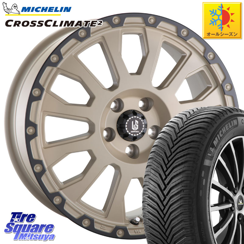 ミシュラン CROSSCLIMATE2 クロスクライメイト2 オールシーズンタイヤ 102V XL 正規 215/65R16 阿部商会 LA STRADA AVENTURA アヴェンチュラ GAR 16インチ 16 X 7.0J(US) +40 5穴 110