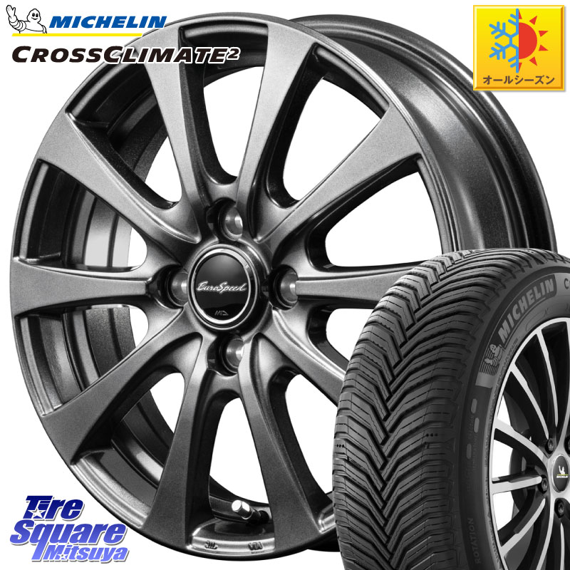 ミシュラン CROSSCLIMATE2 クロスクライメイト2 オールシーズンタイヤ 92V XL 正規 185/65R15 MANARAY MID EuroSpeed G10 ホイール 15インチ 15 X 5.5J +50 4穴 100 E13ノート GB3＆4フリード4穴