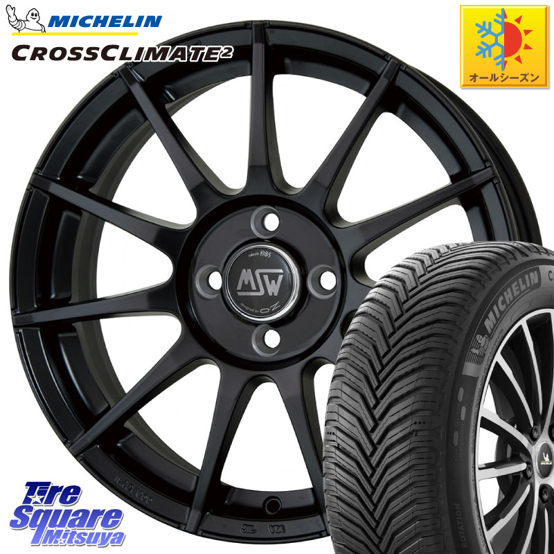 ミシュラン CROSSCLIMATE2 クロスクライメイト2 オールシーズンタイヤ 88H XL 正規 175/65R15 MSW by OZ MSW85-2 ホイール 15インチ 15 X 6.0J(FIAT PANDA 4X4 139) +38 4穴 98 フィアット パンダ 4X4