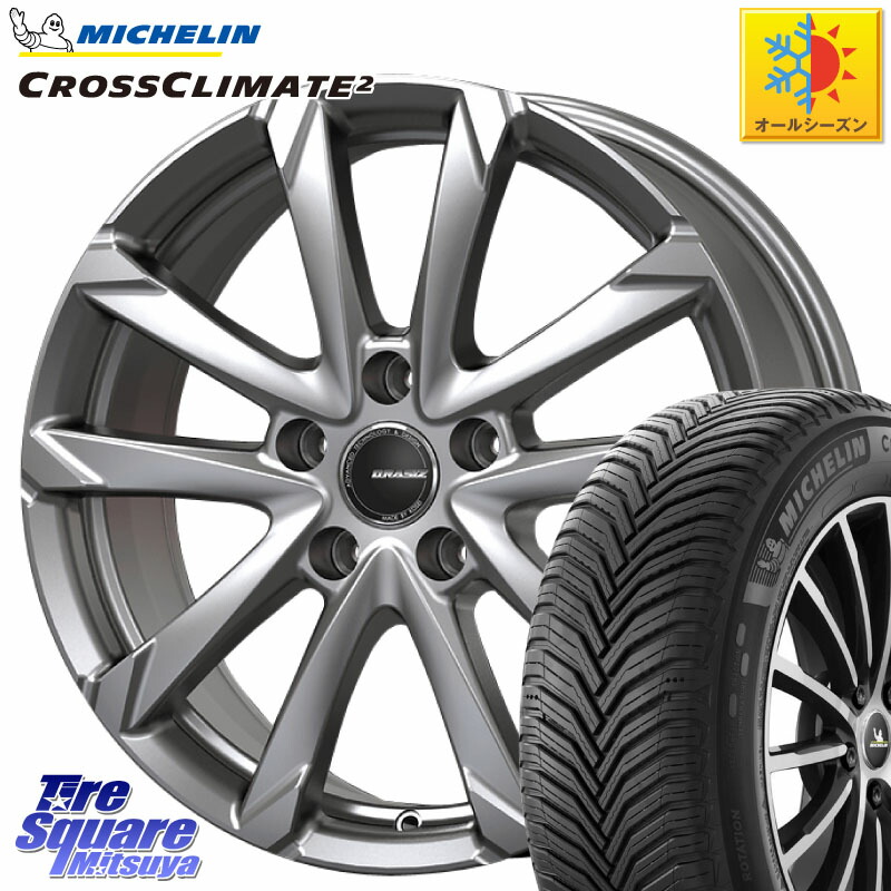 ミシュラン CROSSCLIMATE2 クロスクライメイト2 オールシーズンタイヤ 99W XL 正規 225/55R16 KOSEI QGC610ST QRASIZ GC36F 平座仕様 クレイシズ ホイール 16インチ (トヨタ車専用) 16 X 6.5J +40 5穴 114.3
