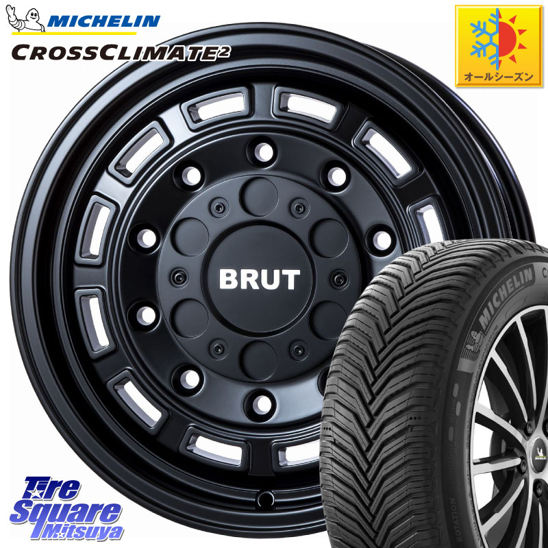 ミシュラン CROSSCLIMATE2 クロスクライメイト2 オールシーズンタイヤ 97W XL 正規 215/55R16 BRUT ブルート BR-70 BR70 ホイール 16インチ 16 X 6.5J +30 5穴 114.3