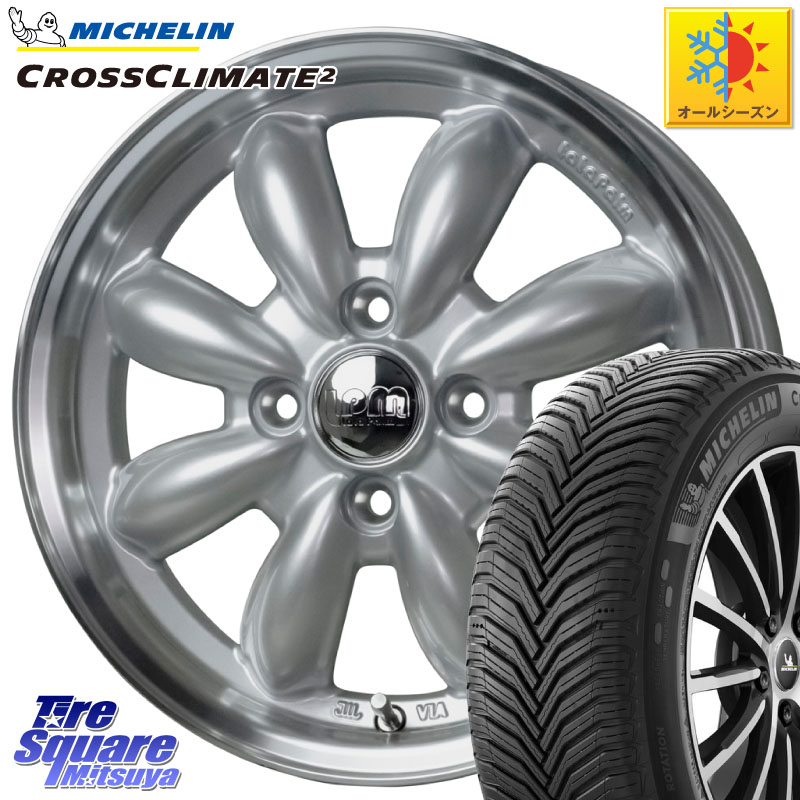 ミシュラン CROSSCLIMATE2 クロスクライメイト2 オールシーズンタイヤ 92V XL 正規 185/65R15 HotStuff LaLa Palm CUP2 ララパーム ホイール 15インチ 15 X 5.5J +45 4穴 100 アクアクロスオーバー FITクロスター
