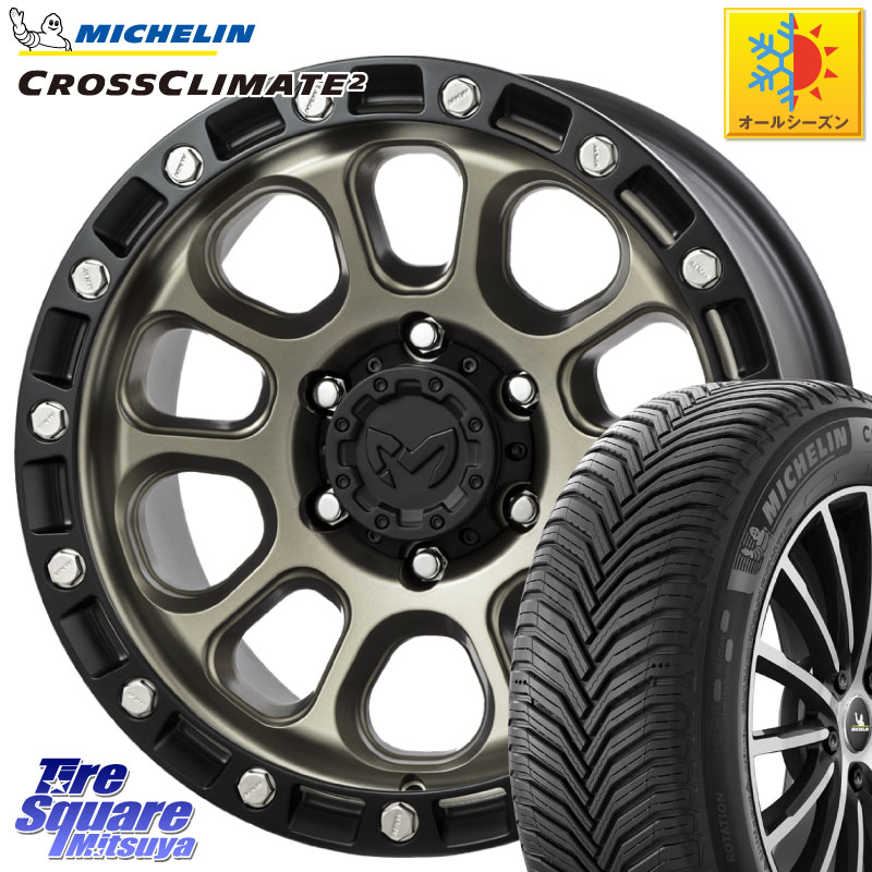 ミシュラン CROSSCLIMATE2 クロスクライメイト2 オールシーズンタイヤ 99V XL 正規 215/60R16MKW M204 コヨーテブロンズ ホイール 16インチ 16X7.0J 35 5穴 114.3 マークXジオ クラウンロイヤル クラウンハイブリッド クラウンハイブリッド 220・H20系 クラウン 220系|タイヤスクエアミツヤ