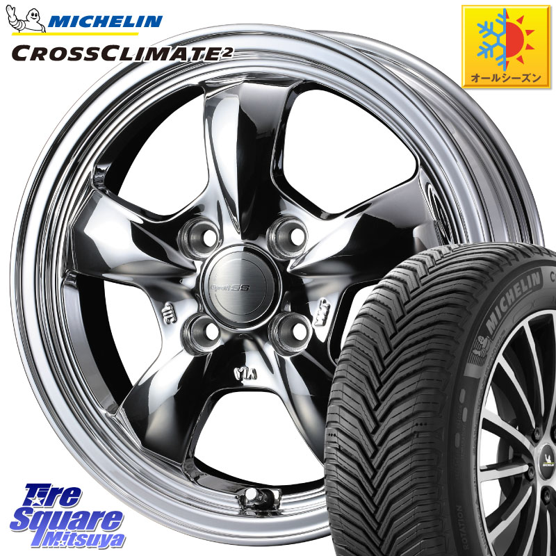 ミシュラン CROSSCLIMATE2 クロスクライメイト2 オールシーズンタイヤ 92V XL 正規 185/65R15 WEDS グラフト GYRAFT 5S ホイール 15インチ 15 X 5.5J +42 4穴 100 アクアクロスオーバー FITクロスター