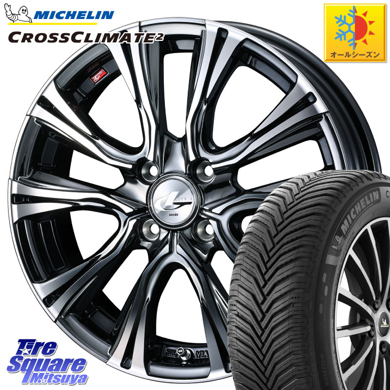 ミシュラン CROSSCLIMATE2 クロスクライメイト2 オールシーズンタイヤ 87Y 正規 205/50R16 WEDS 41227 LEONIS VR BMCMC ウェッズ レオニス ホイール 16インチ 16 X 6.0J +50 4穴 100