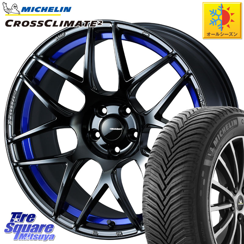 ミシュラン CROSSCLIMATE2 クロスクライメイト2 オールシーズンタイヤ 100Y XL 正規 245/45R18WEDS WedsSport SA-27R SA27R ウェッズ スポーツ ホイール 18インチ 18X7.5J 35 5穴 114.3 シーマ 日産｜タイヤスクエアミツヤ