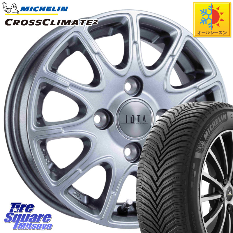 ミシュラン CROSSCLIMATE2 クロスクライメイト2 オールシーズンタイヤ 89V XL 正規 195/55R15 阿部商会 TIRADO IOTA イオタ ホイール 15インチ 15 X 5.5J +43 4穴 100 モビリオ モビリオスパイク