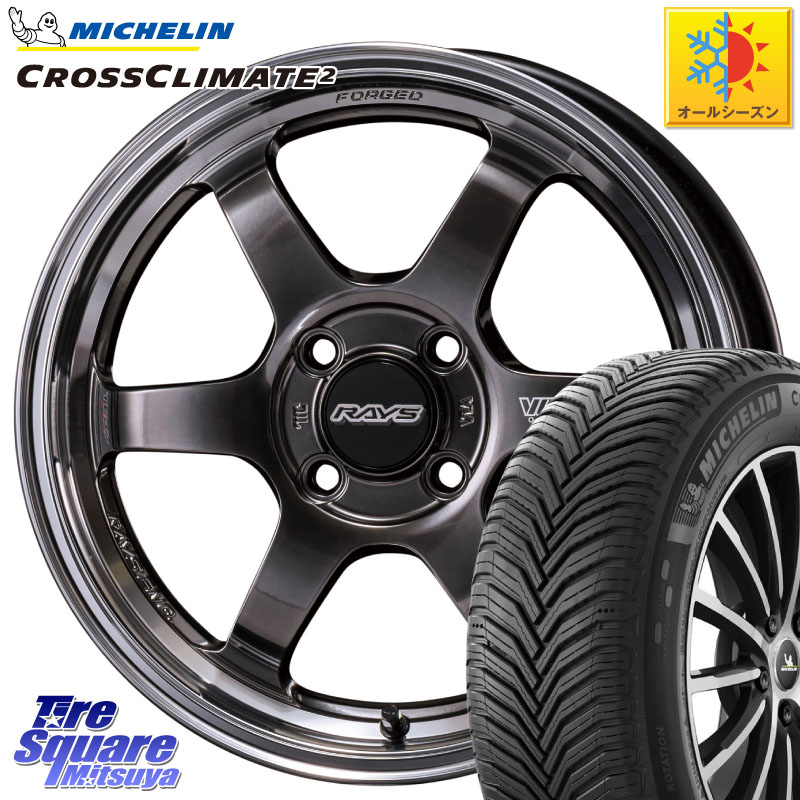 ミシュラン CROSSCLIMATE2 クロスクライメイト2 オールシーズンタイヤ 88H XL 正規 175/65R15RAYS 【欠品次回3~4月】 VOLK RACING TE37 KCR PROGRESSIVE MODEL KCR ホイール 15インチ 15X5.5J 45 4穴 100 GR/GS系フィット クロスビー スイフト4穴 インサイト スプラッ|タイヤスクエアミツヤ