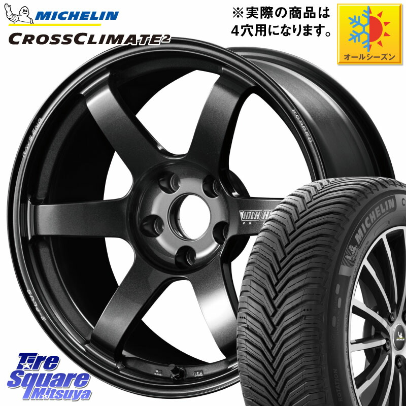 ミシュラン CROSSCLIMATE2 クロスクライメイト2 オールシーズンタイヤ 87W XL 正規 215/40R17 RAYS 【欠品次回要問合せ】 TE37 SAGA S-plus VOLK RACING 鍛造 ホイール 17インチ ◇参考画像 17 X 7.0J +45 4穴 100