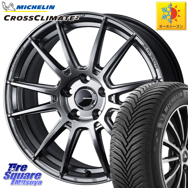 ミシュラン CROSSCLIMATE2 クロスクライメイト2 オールシーズンタイヤ 107H XL VOL 正規 235/60R18WEDS WedsSport SA-62R SA62R ウェッズ スポーツ ホイール 18インチ 18X7.5J(M14B) 35 5穴 114.3 レクサスNX20系 クラウンスポーツ クラウンエステート ソルテラ bZ4X R|タイヤスクエアミツヤ
