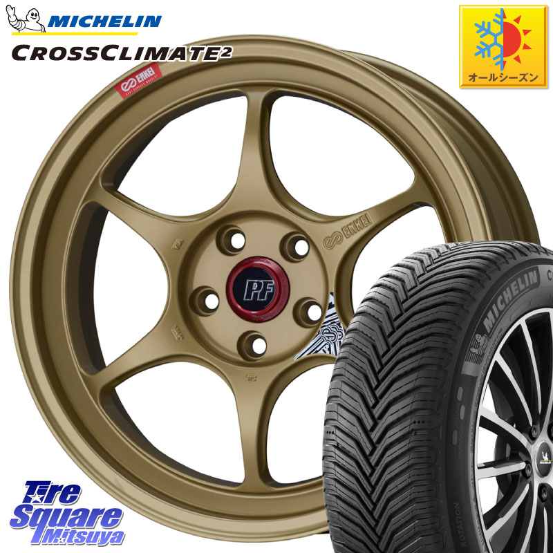 ミシュラン CROSSCLIMATE2 クロスクライメイト2 オールシーズンタイヤ 100Y XL 正規 245/45R18 ENKEI エンケイ PerformanceLine PF06 ホイール 18インチ 18 X 8.0J +45 5穴 114.3