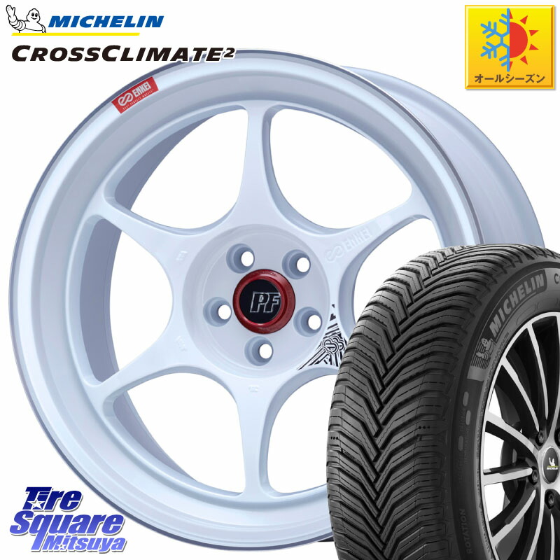 ミシュラン CROSSCLIMATE2 クロスクライメイト2 オールシーズンタイヤ 100Y XL 正規 245/45R18 ENKEI エンケイ PerformanceLine PF06 ホイール 18インチ 18 X 8.0J +45 5穴 114.3