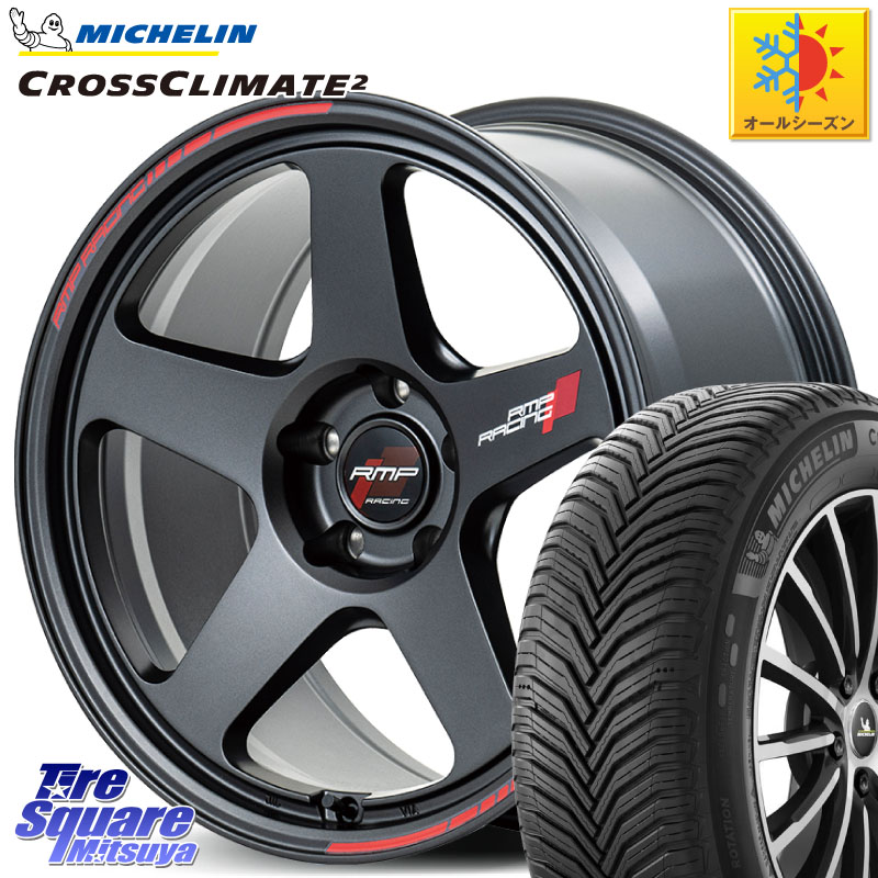ミシュラン CROSSCLIMATE2 クロスクライメイト2 オールシーズンタイヤ 100V XL 正規 215/60R17 MANARAY MID RMP RACING TR50 ホイール 17インチ レーシング 17 X 7.5J +48 5穴 114.3 C-HR 50系エスティマ E52エルグランド ZR-V RV系ヴェゼル RC系オデッセイ後期 CX-30 M