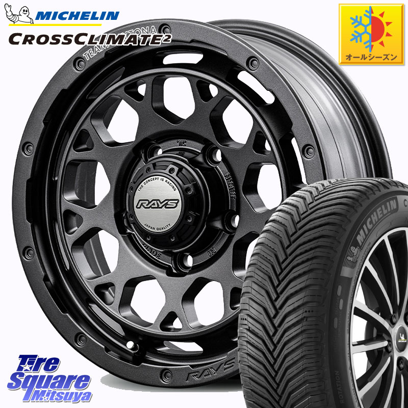 ミシュラン CROSSCLIMATE2 クロスクライメイト2 オールシーズンタイヤ 102V XL 正規 215/65R16 RAYS 【欠品次回8~9月】 TEAM DAYTONA M9+ Spec M ※インセット-5 ホイール 16インチ 16 X 6.0J +0 5穴 139.7 ジムニー専用(要オーバーフェンダー等) ジムニ－シエラ・ノマ