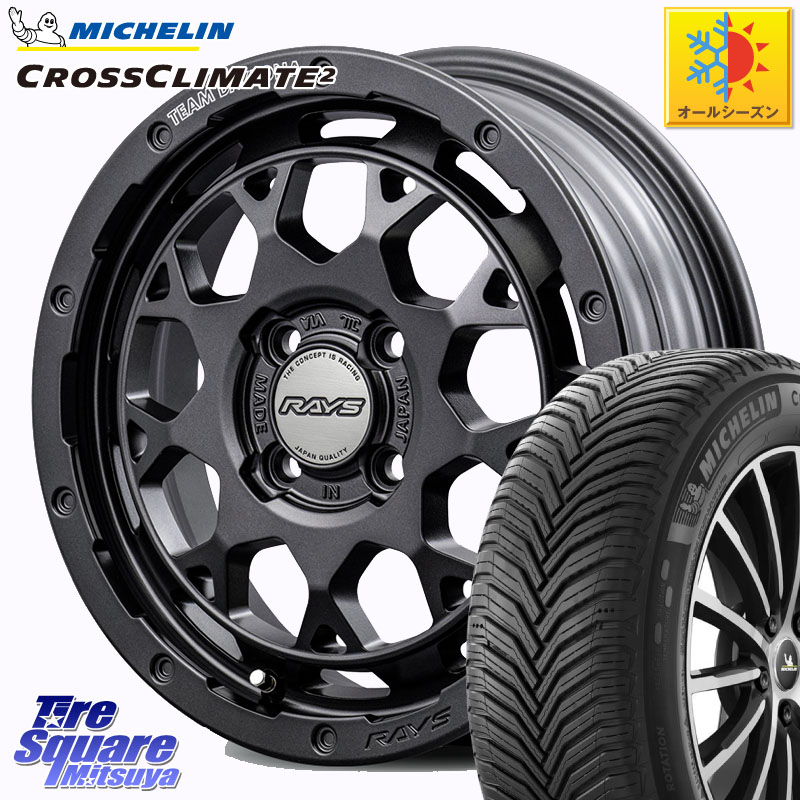 ミシュラン CROSSCLIMATE2 クロスクライメイト2 オールシーズンタイヤ 88H XL 正規 175/65R15 RAYS 【欠品次回6~7月】 TEAM DAYTONA M9+ Spec M ホイール 15インチ 15 X 5.0J +47 4穴 100