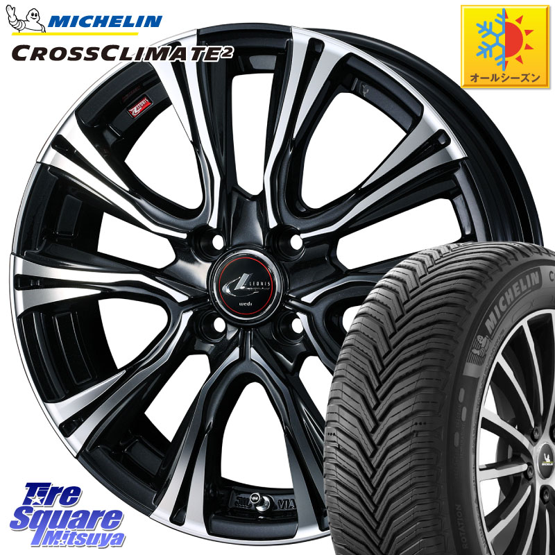 ミシュラン CROSSCLIMATE2 クロスクライメイト2 オールシーズンタイヤ 102V XL 正規 215/65R16 WEDS 41226 LEONIS VR PBMC ウェッズ レオニス ホイール 16インチ 16 X 6.0J +42 4穴 100