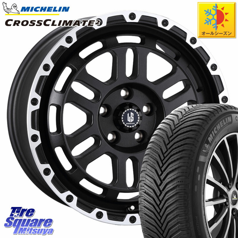 ミシュラン CROSSCLIMATE2 クロスクライメイト2 オールシーズンタイヤ 102W XL 正規 225/60R16 阿部商会 LA STRADA DISCOVER ホイール 16インチ 16 X 7.0J +40 5穴 114.3