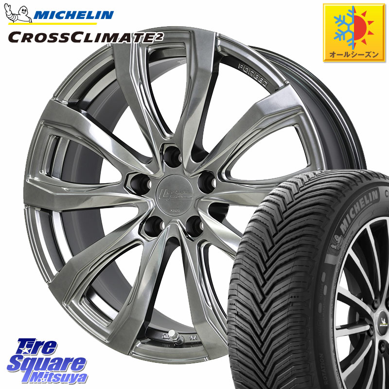 ミシュラン CROSSCLIMATE2 クロスクライメイト2 オールシーズンタイヤ 98Y XL 正規 235/45R18 HotStuff シュティッヒ レグザス FORGED FS-01 M14球面座ボルト専用 鍛造ホイール 18インチ 18 X 8.0J(M14B) +41 5穴 114.3 レクサスIS 30系後期