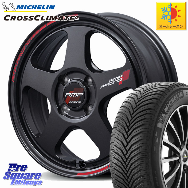 ミシュラン CROSSCLIMATE2 クロスクライメイト2 オールシーズンタイヤ 88V XL 正規 195/50R16 MANARAY MID RMP RACING TR50 ホイール 16インチ レーシング 16 X 7.0J +35 4穴 100 ロードスター(ローダウン等)