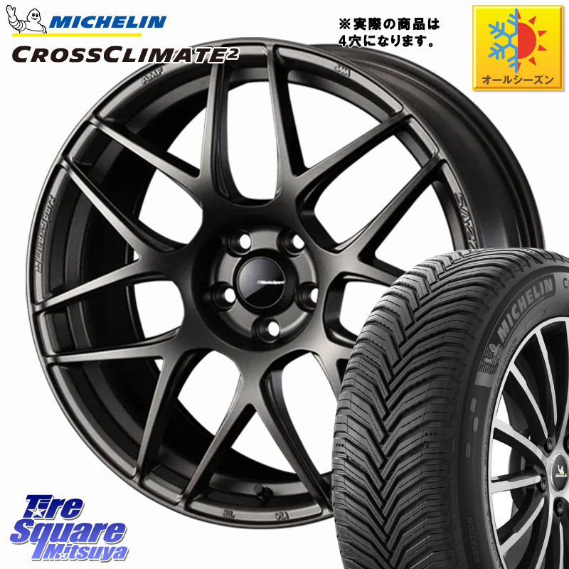 ミシュラン CROSSCLIMATE2 クロスクライメイト2 オールシーズンタイヤ 88W XL 正規 205/45R17 WEDS 74182 SA-27R ウェッズ スポーツ ホイール 17インチ ◇参考画像 17 X 6.5J +42 4穴 100 アクア ロードスター(ローダウン等)