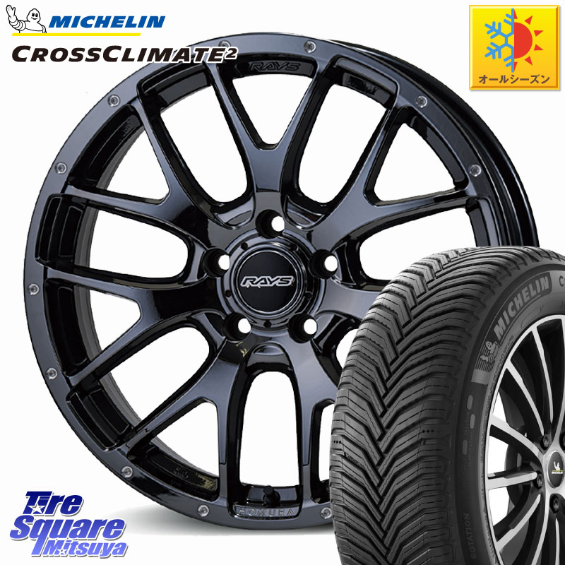 ミシュラン CROSSCLIMATE2 クロスクライメイト2 オールシーズンタイヤ 104W XL 正規 225/60R18 RAYS 【欠品次回要問合せ】 HOMURA 2X7FA ホイール 18インチ 18 X 7.5J +45 5穴 114.3 80系ハリアー T32エクストレイル CX-5 CX-8 BT5レガシィアウトバック