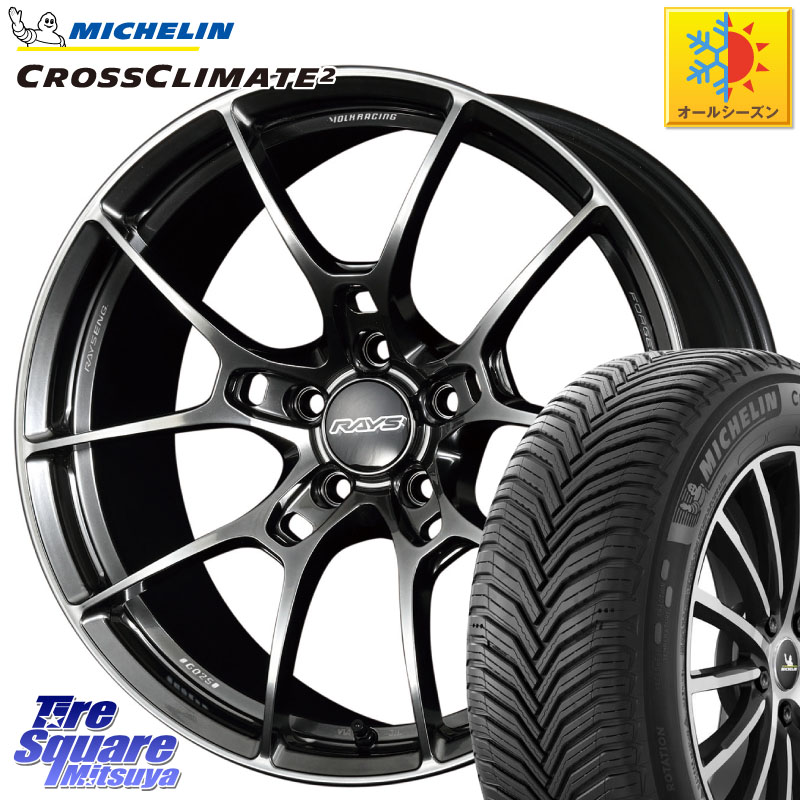 ミシュラン CROSSCLIMATE2 クロスクライメイト2 オールシーズンタイヤ 99V XL 正規 215/55R18RAYS 【欠品次回3~4月】 G025 VOLK RACING 鍛造 ホイール 18インチ 18X7.5J 48 5穴 114.3 CX-30 MX-30 MPV|タイヤスクエアミツヤ