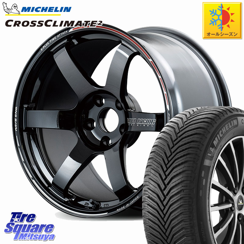 ミシュラン CROSSCLIMATE2 クロスクライメイト2 オールシーズンタイヤ 98Y XL 正規 235/45R18 RAYS 【欠品次回10~11月】 TE37 SAGA S-plus TIME ATTACK EDITION VOLK RACING 鍛造 ホイール 18インチ 18 X 8.5J +51 5穴 114.3