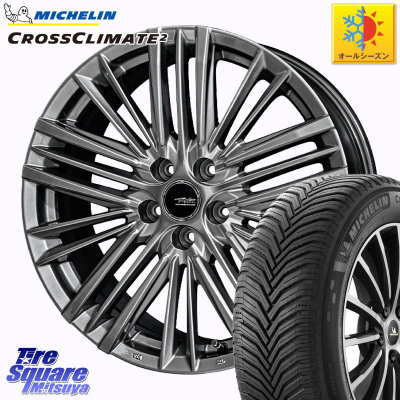 ミシュラン CROSSCLIMATE2 クロスクライメイト2 オールシーズンタイヤ 101Y XL 正規 225/55R17 KYOHO TAYLOR TL-1 平座仕様(レクサス・トヨタ専用) ホイール 17インチ 17 X 6.5J +40 5穴 114.3 10系アルファード