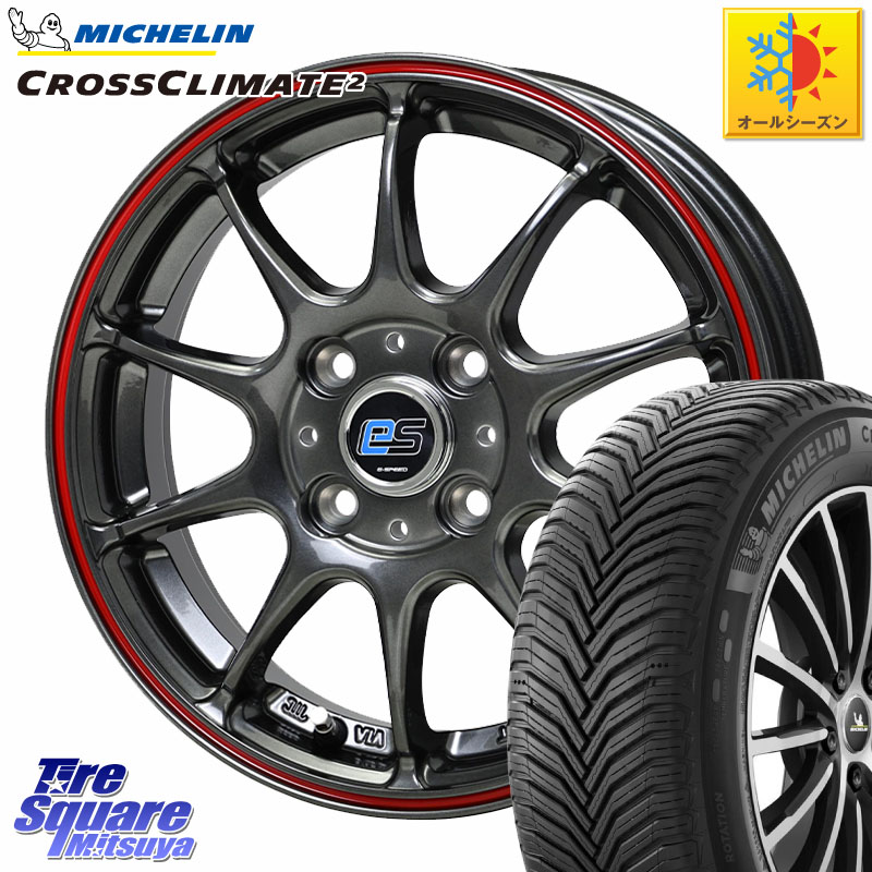 ミシュラン CROSSCLIMATE2 クロスクライメイト2 オールシーズンタイヤ 92V XL 正規 185/65R15 HotStuff G･SPEED es-01 ホイール 15インチ 15 X 5.5J +50 4穴 100 E13ノート GB3＆4フリード4穴