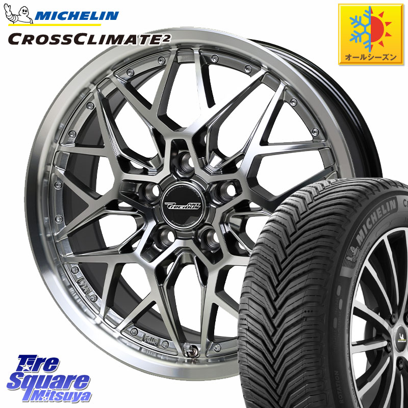 ミシュラン CROSSCLIMATE2 クロスクライメイト2 オールシーズンタイヤ ZP RFT 97Y 正規 225/55RF17 HotStuff プレシャス Precious AST M5 ホイール 17インチ 17 X 7.0J +38 5穴 114.3