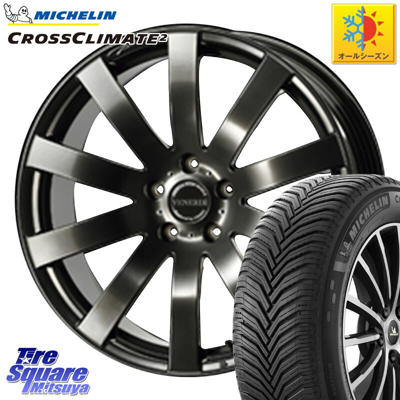 ミシュラン CROSSCLIMATE2 クロスクライメイト2 オールシーズンタイヤ 107H XL VOL 正規 235/60R18 コスミック VENERDI Zwinger M14 球面座ボルト専用 ホイール 18インチ 18 X 7.5J(M14B) +38 5穴 114.3 レクサスNX20系 クラウンスポーツ・エステート ハイブリッドZ ス