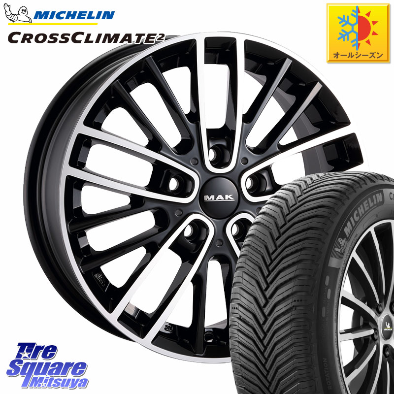 ミシュラン CROSSCLIMATE2 クロスクライメイト2 オールシーズンタイヤ 101Y XL 正規 225/55R17 阿部商会 MAK CHELSE ホイール 17インチ 17 X 7.5J(MINI F60) +52 5穴 112 MINI ミニ クロスオーバー F60