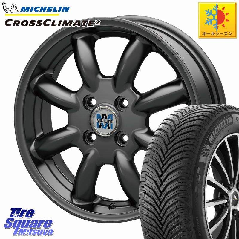 ミシュラン CROSSCLIMATE2 クロスクライメイト2 オールシーズンタイヤ 88V XL 正規 185/60R15 KOSEI MINILITE ガンメタ ホイール 15インチ ミニライト 15 X 5.0J +40 4穴 100 アクア 130系ヴィッツ